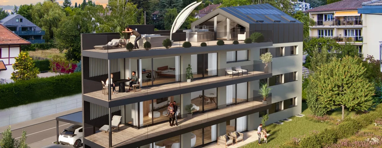Appartements du 3.5 au 4.5 pièces à vendre à Prilly avec terrasse et place de parc